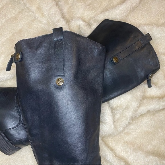 SAM Edelman Blk Leather Boots - Picture 4 of 14